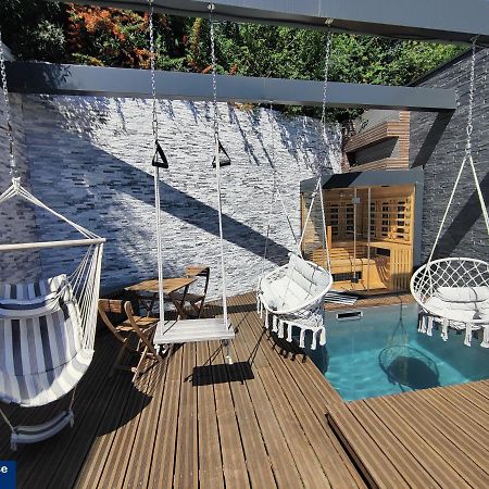 Piscine Chauffee Et Spa Jacuzzi Privatif Terrasse Sans Vis A Vis ,,,Sky House Agen,,, Buitenkant foto