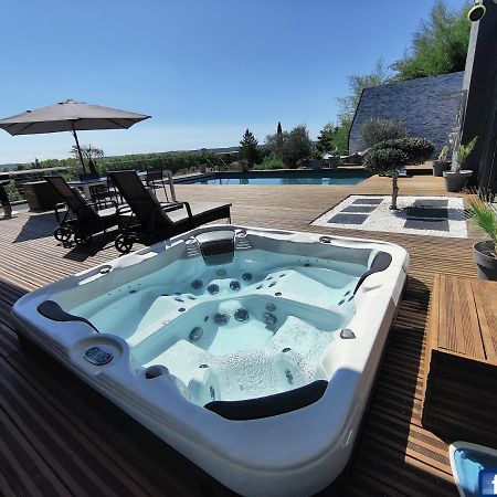 Piscine Chauffee Et Spa Jacuzzi Privatif Terrasse Sans Vis A Vis ,,,Sky House Agen,,, Buitenkant foto