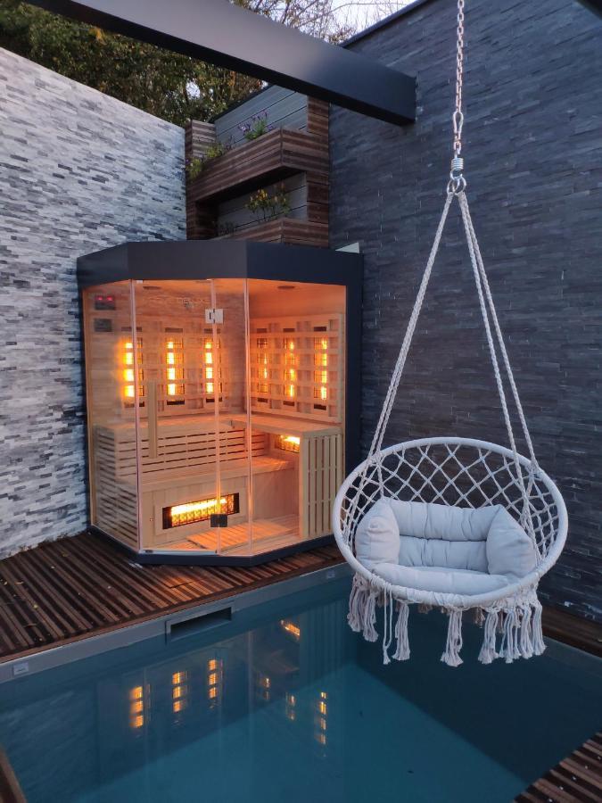 Piscine Chauffee Et Spa Jacuzzi Privatif Terrasse Sans Vis A Vis ,,,Sky House Agen,,, Buitenkant foto