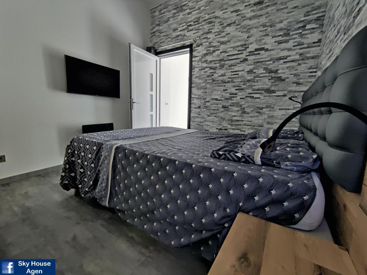 Piscine Chauffee Et Spa Jacuzzi Privatif Terrasse Sans Vis A Vis ,,,Sky House Agen,,, Buitenkant foto
